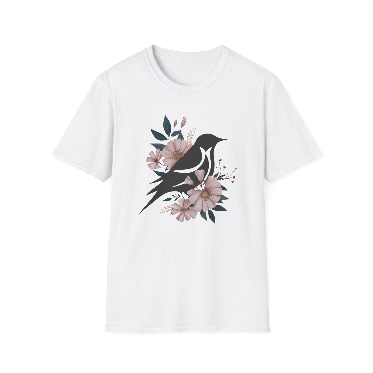 Floral Silhouette Bird T-Shirt