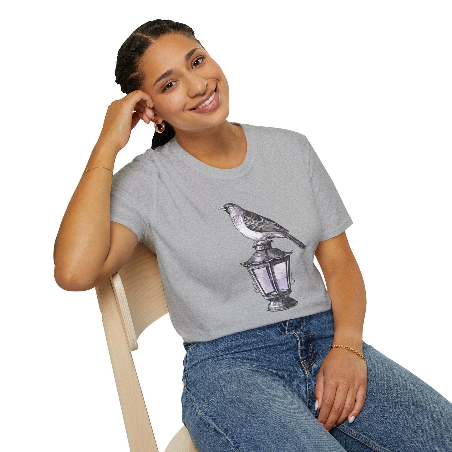 Vintage Lantern Bird T-Shirt