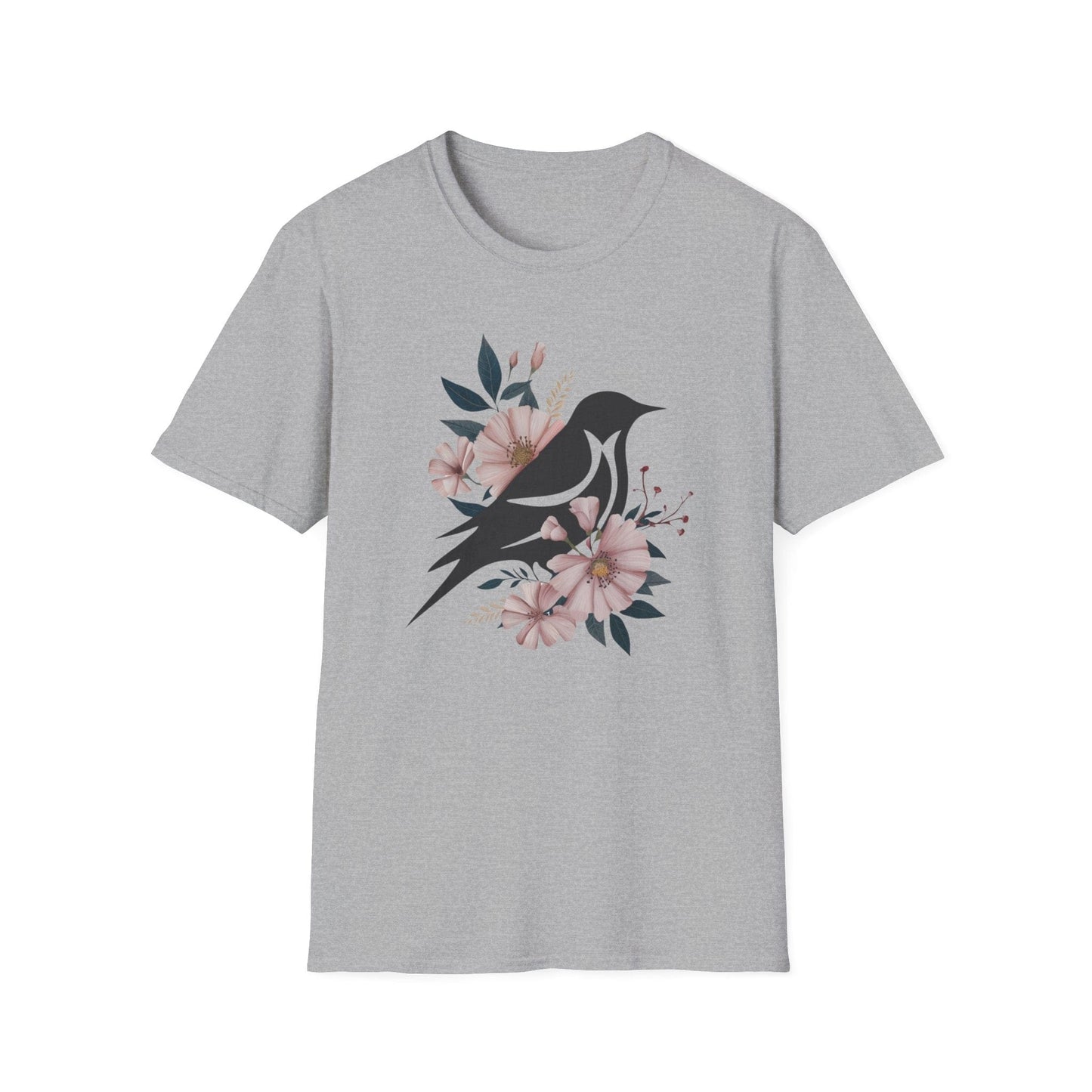 Floral Silhouette Bird T-Shirt
