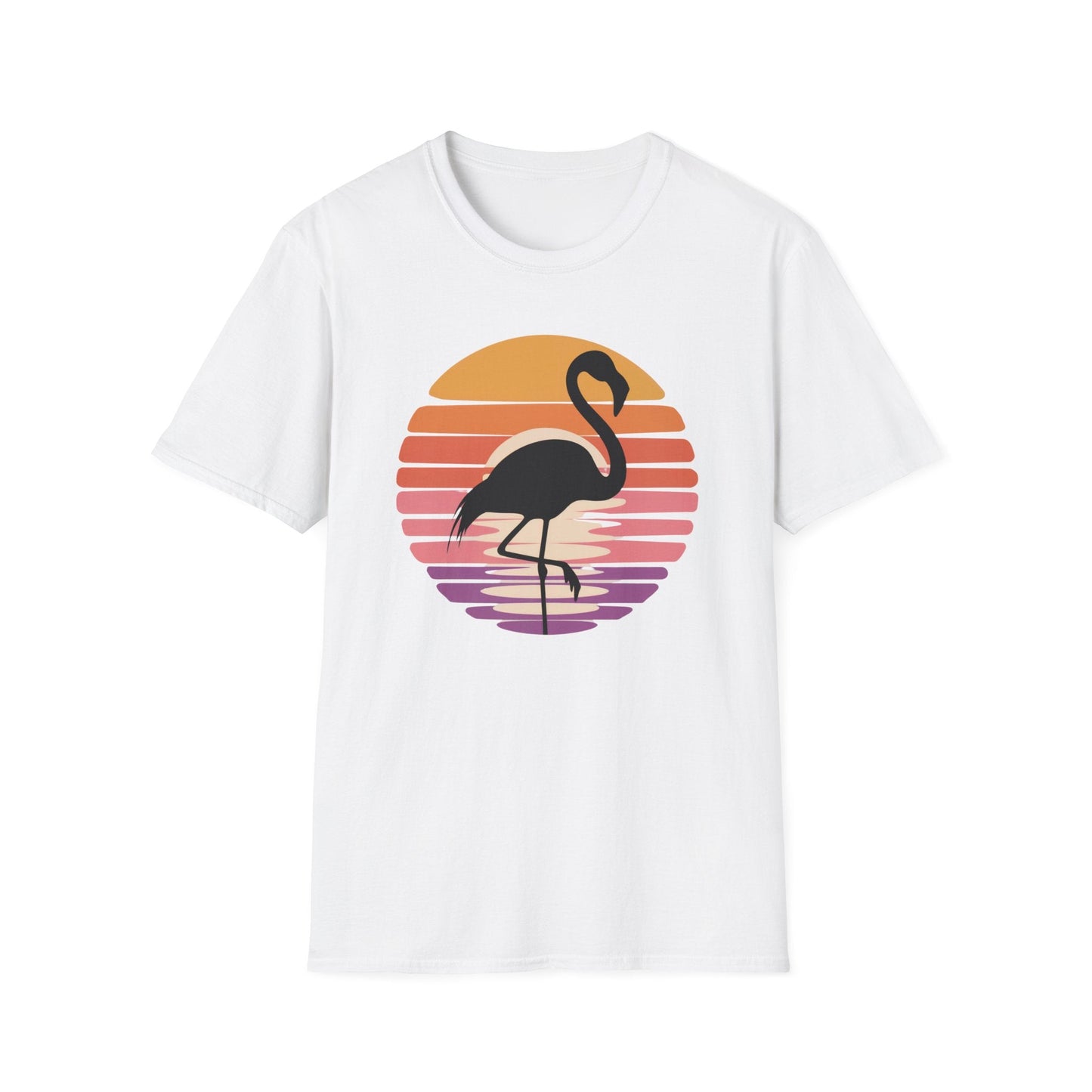 Retro Sunset Flamingo T-Shirt