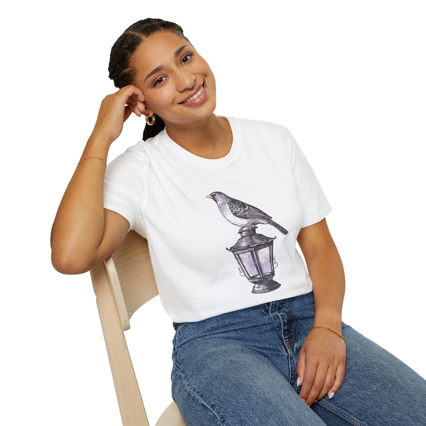 Vintage Lantern Bird T-Shirt