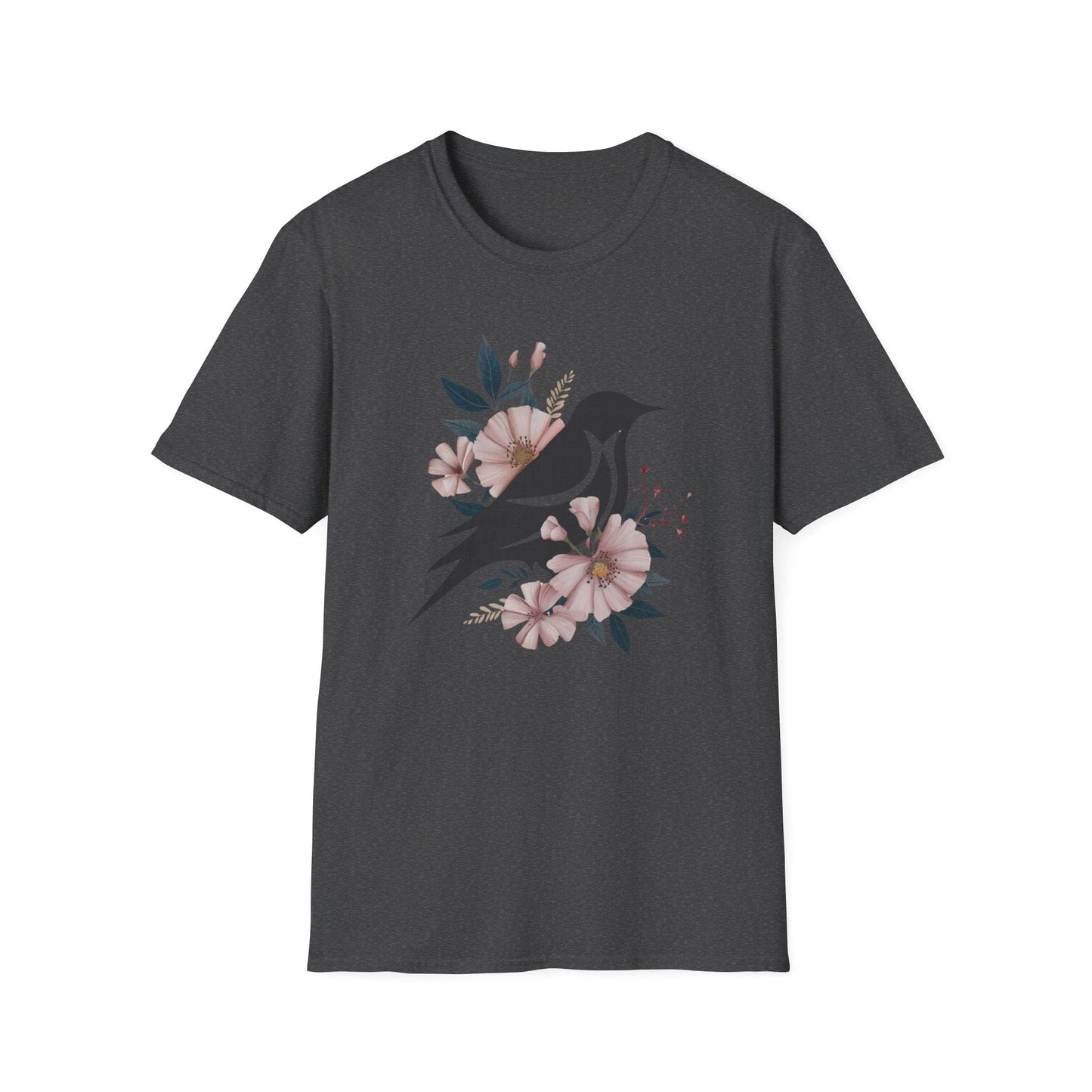Floral Silhouette Bird T-Shirt