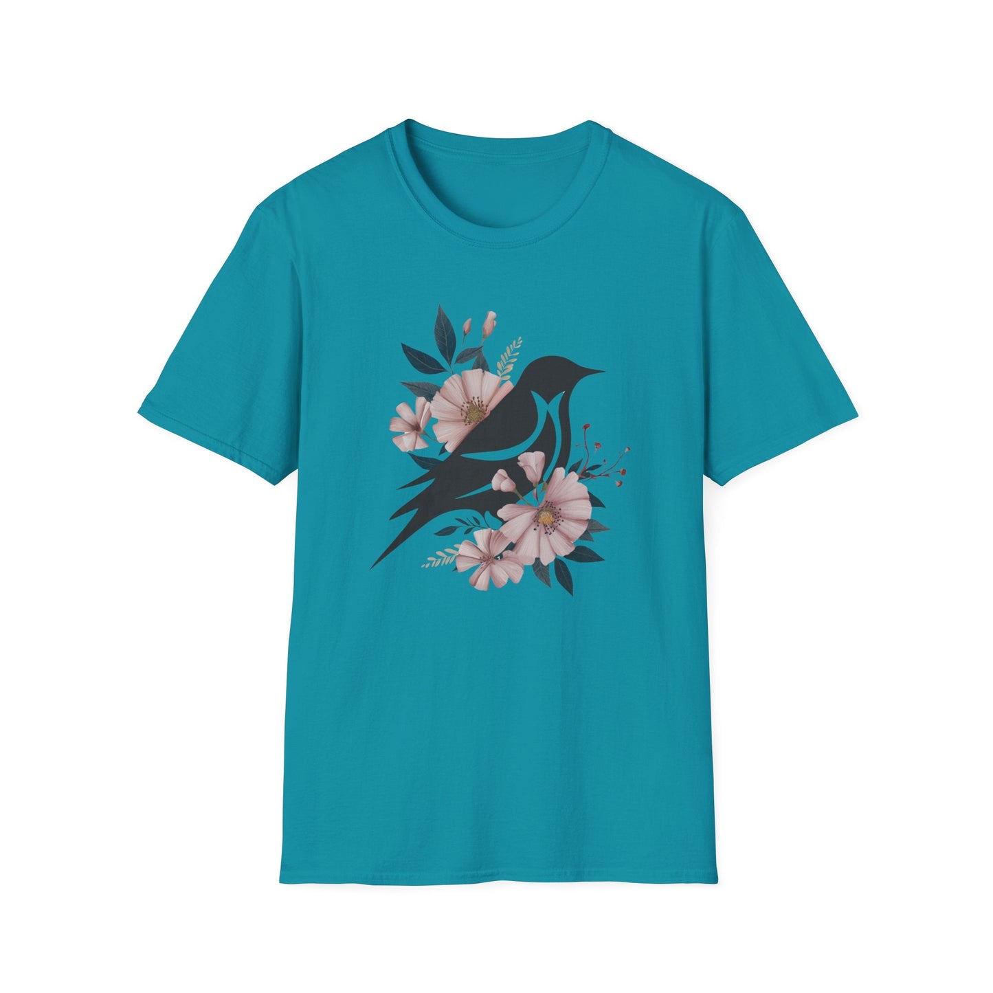 Floral Silhouette Bird T-Shirt