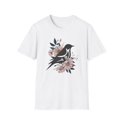 Floral Silhouette Bird T-Shirt