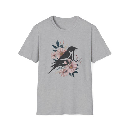 Floral Silhouette Bird T-Shirt