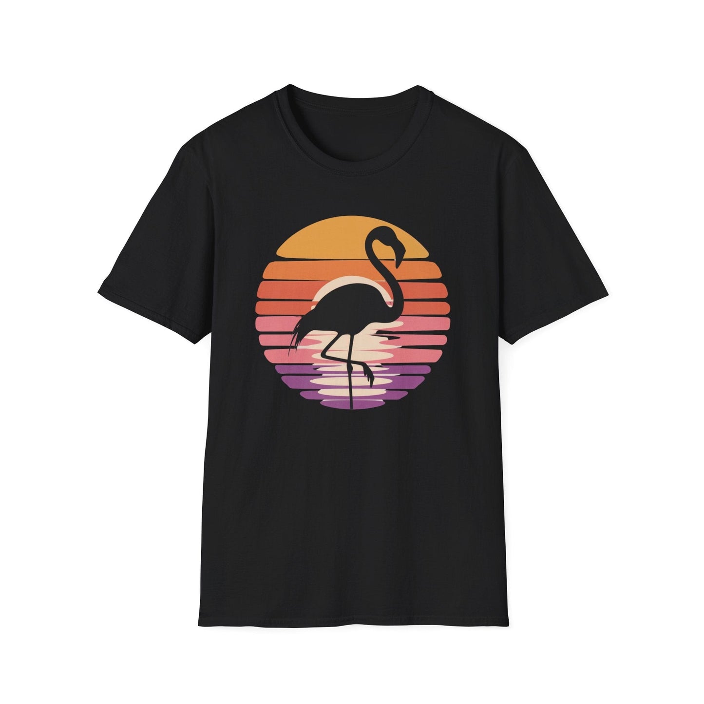 Retro Sunset Flamingo T-Shirt