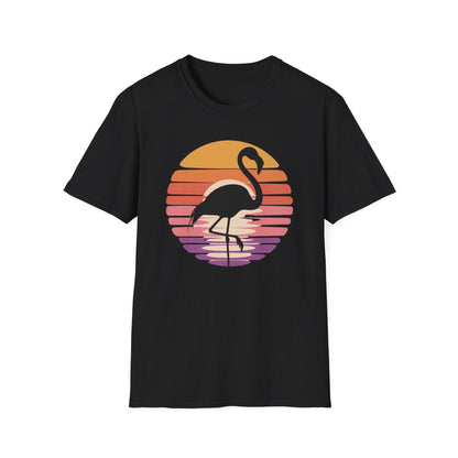 Retro Sunset Flamingo T-Shirt