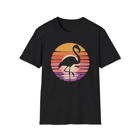 Retro Sunset Flamingo T-Shirt